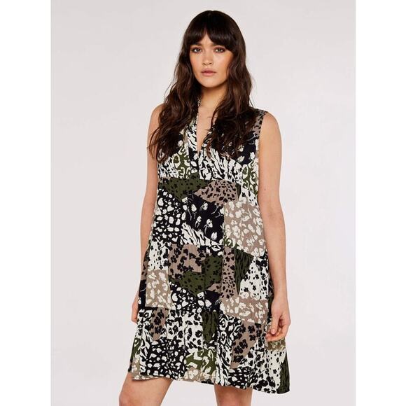 Apricot Multicolor Floral Print Mini Dress Size XS - Picture 2 of 8